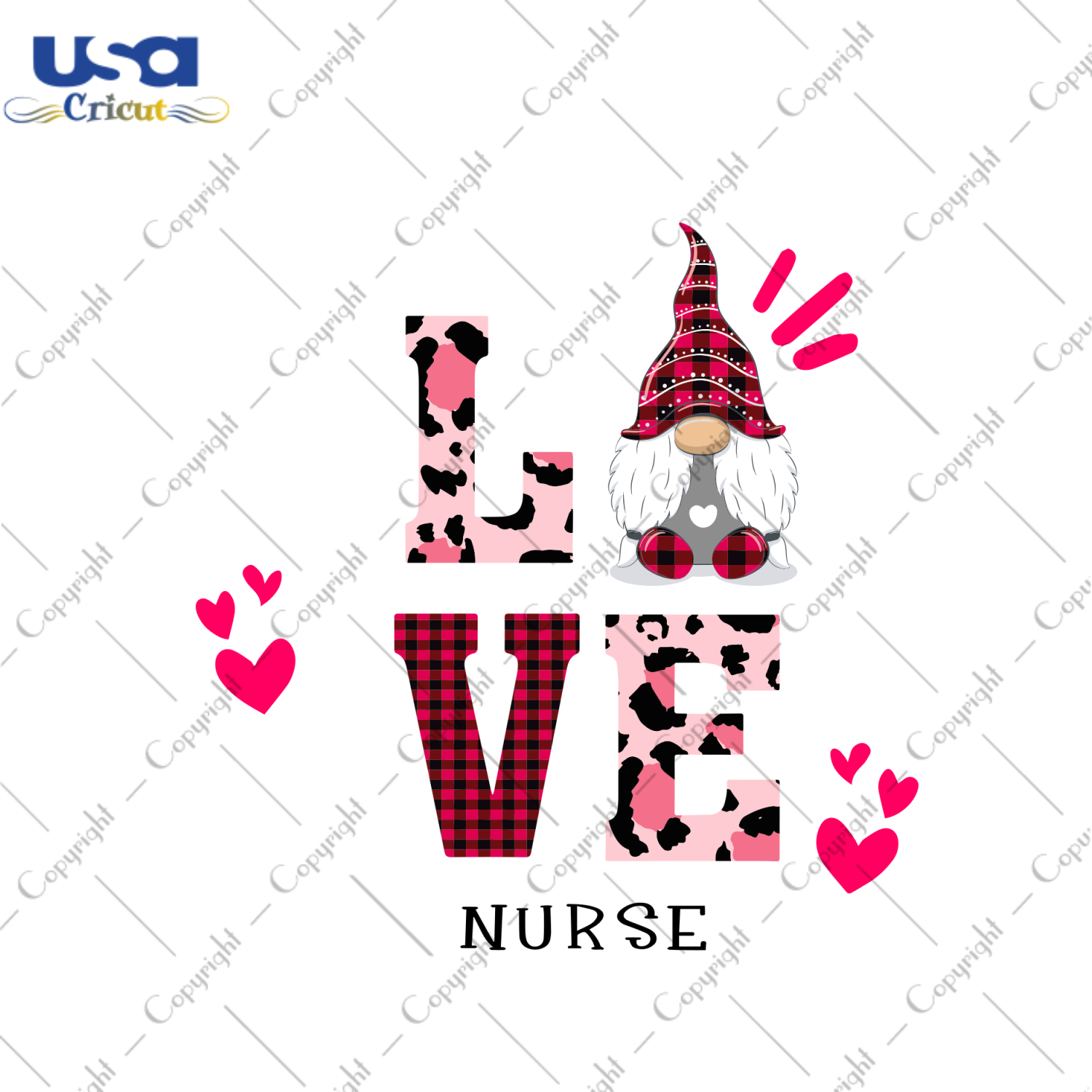 Love Nurse Svg, Valentine Svg, Valentines Day Svg, Love Svg, Nurse Svg, Gnome Svg, Gnome Love Svg, Valentine Gnome Svg, Gnome Vector, Valentines Hearts Svg, Happy Valentine Day Svg, Valentines Gifts, Svg Cricut