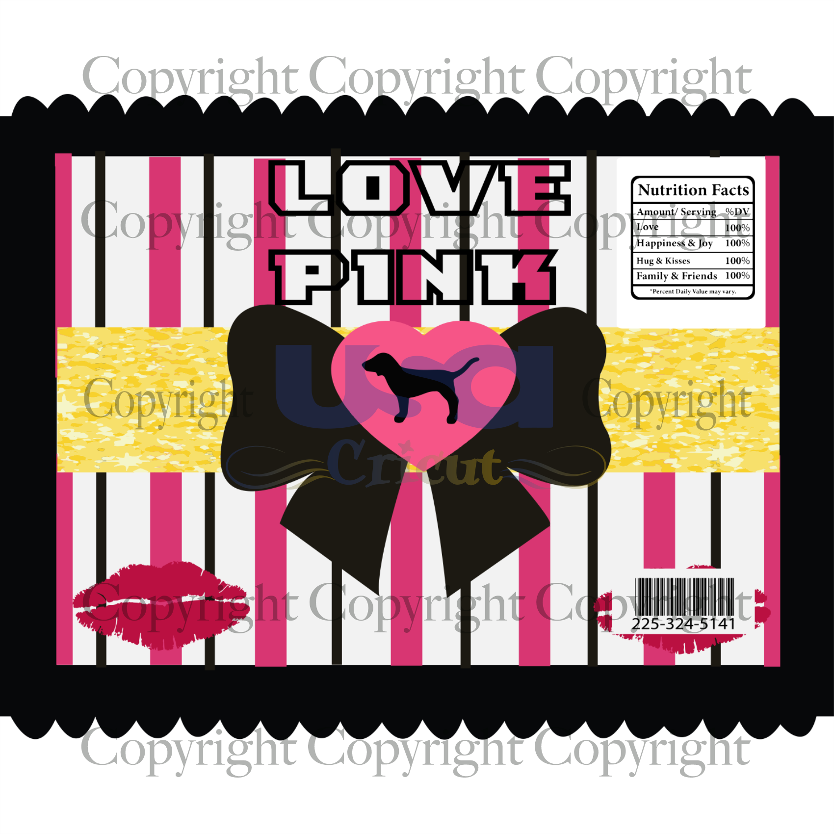 Love Pink, Trending Svg, Trending Now, Love Pink Chip Bag, Love Pink Png, Cricut & Silhouette Sublimation Instant Download File - USA Cricut