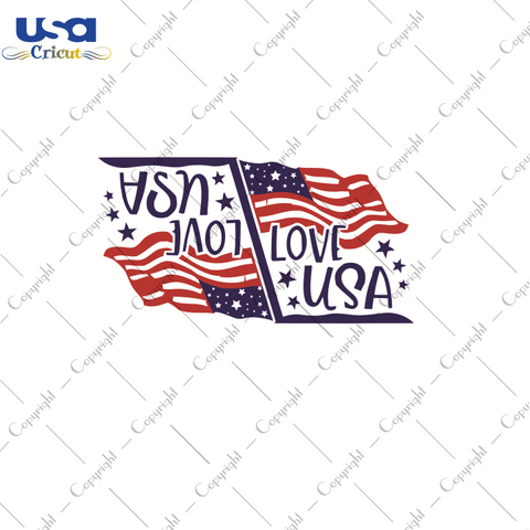 Love USA, Juneteenth Day Svg, American Svg, 4th of July, America Flag, Cricut & Silhouette Sublimation Instant Download File - USA Cricut