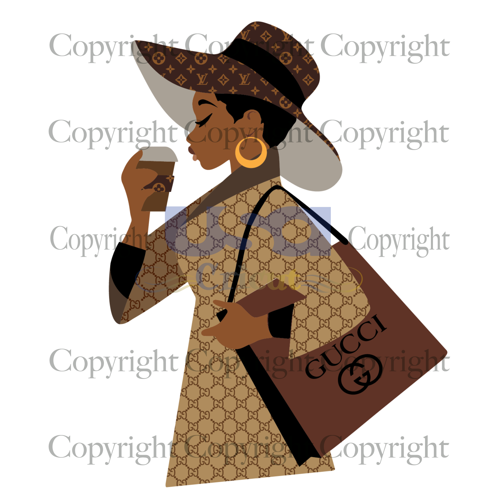 Luxury Woman, Black Girl Svg, SVG files for cricut Instant Download Version - USA Cricut