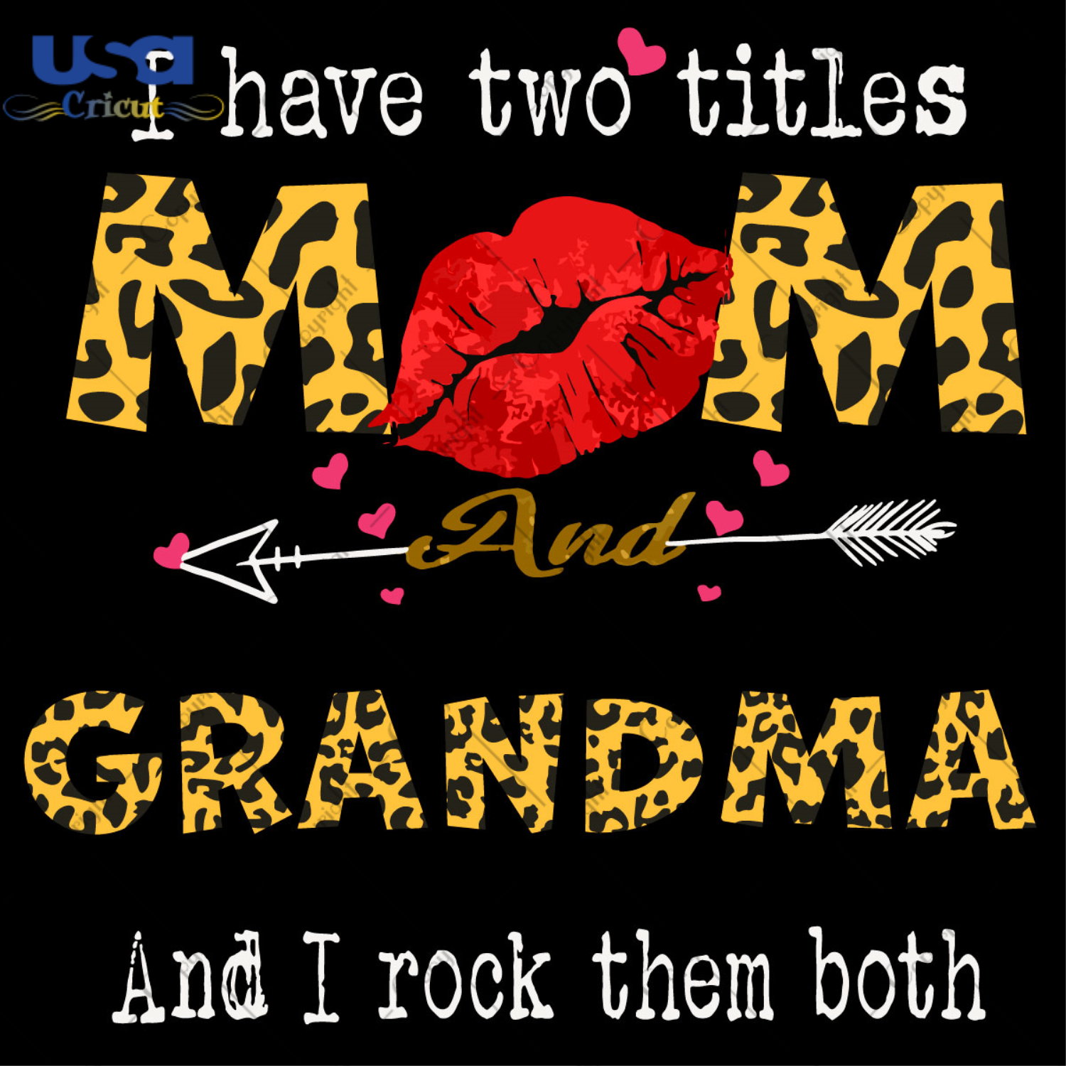 Gift For Both Mom And Grandma Leopard Print Diy Crafts Svg Files For Cricut, Silhouette Sublimation Files - USA Cricut