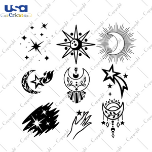 Magic & Celestial Bundle Diy Crafts Svg Files For Cricut, Silhouette Sublimation Files - USA Cricut