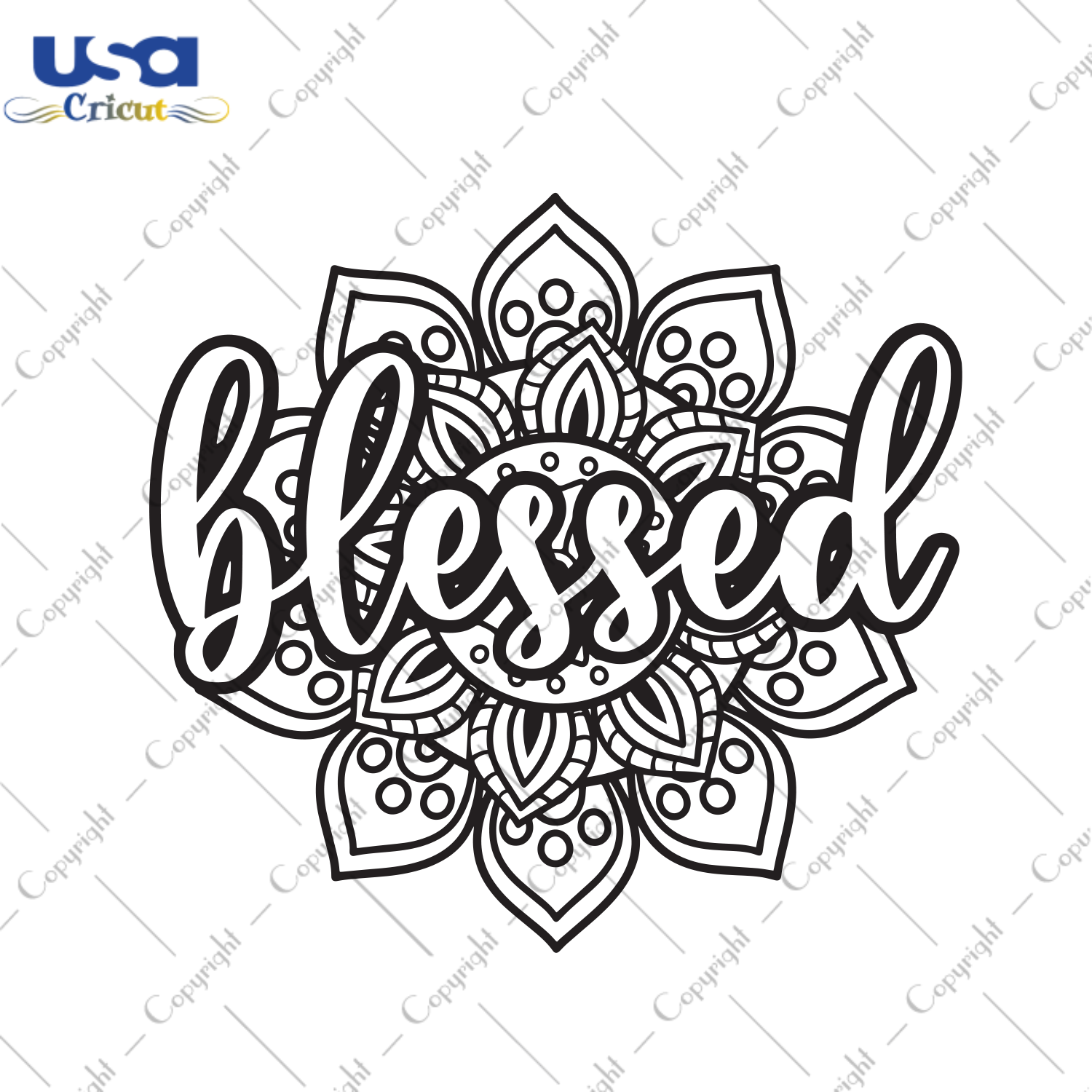 Mandala blessed Trending Gift Diy Crafts Svg Files For Cricut, Silhouette Sublimation Files