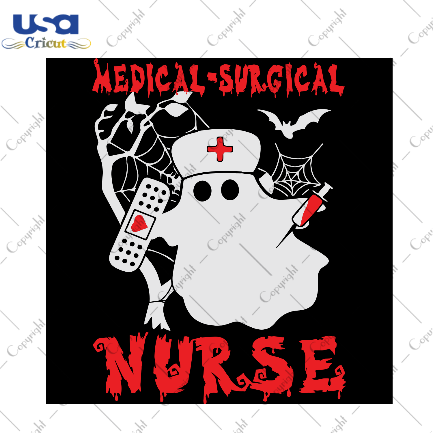 Medical Surgical Nurse, Halloween Svg, Halloween Design, Halloween Gift, Halloween Shirt, Happy Halloween, Boo Svg, Cute Boo, Funny Boo, Baby Boo, Boo Nurse, Nurse Svg - USA Cricut