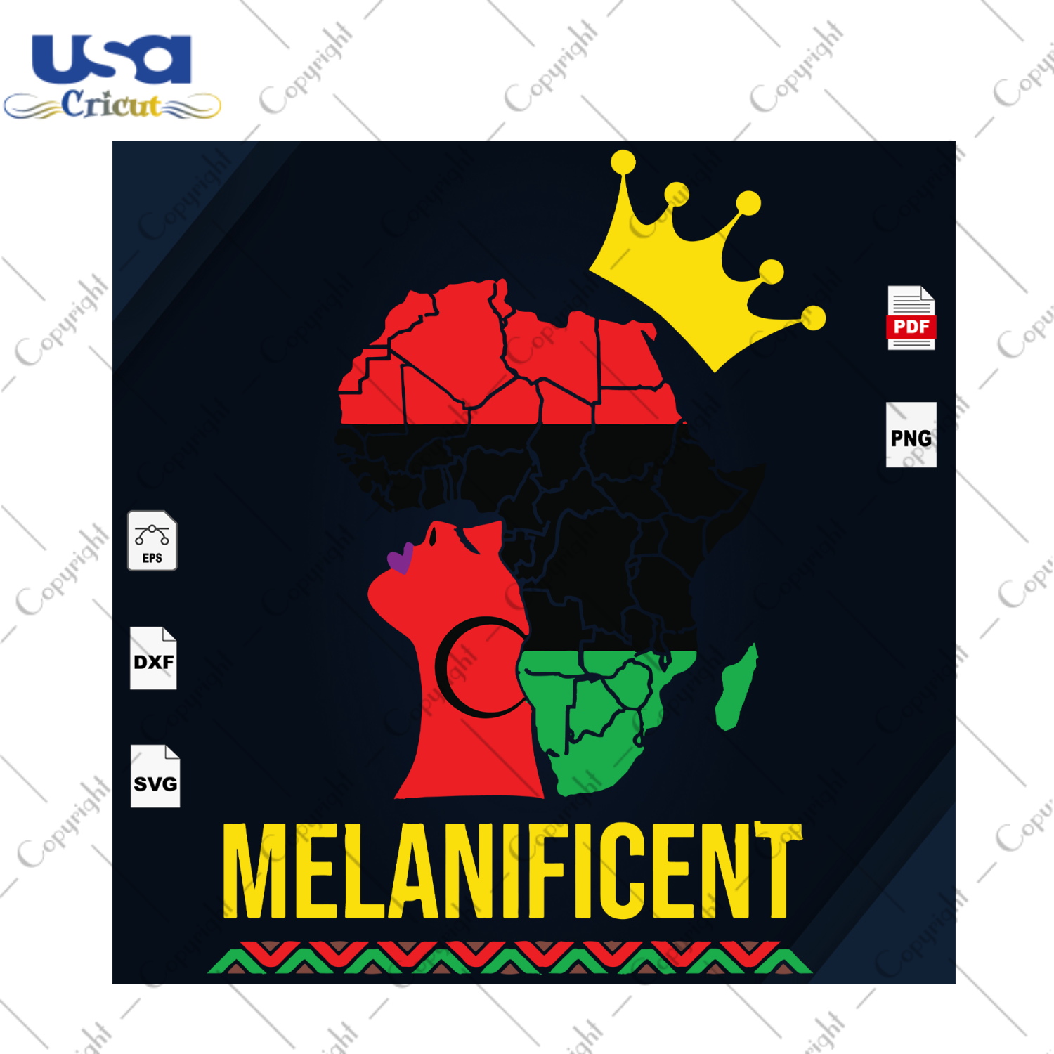 Melanificent Black Girl Gift Diy Crafts Svg Files For Cricut, Silhouette Sublimation Files