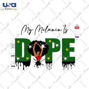 Melanin Dope Black Girl Gift Diy Crafts Svg Files For Cricut, Silhouette Sublimation Files