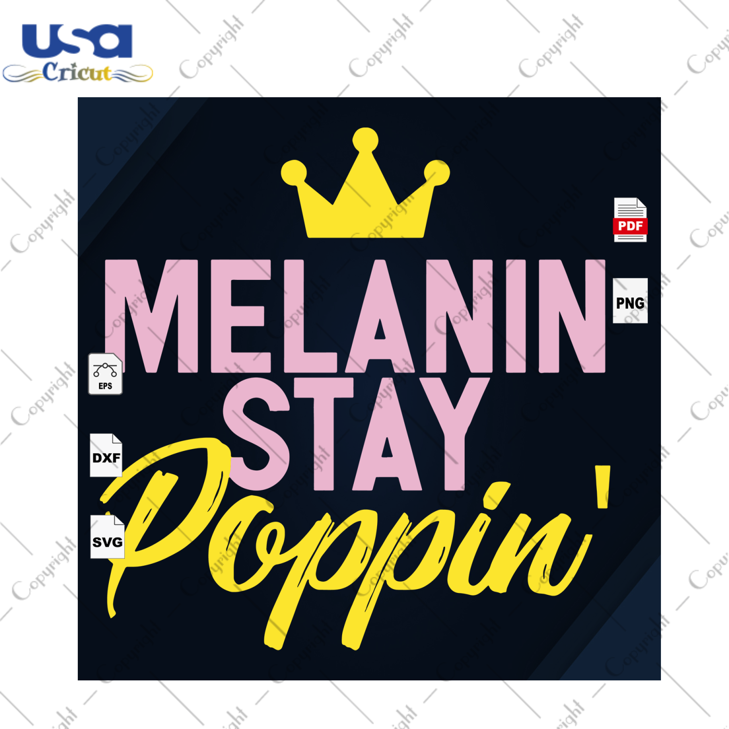 Melanin stay Poppin Black Girl Gift Diy Crafts Svg Files For Cricut, Silhouette Sublimation Files