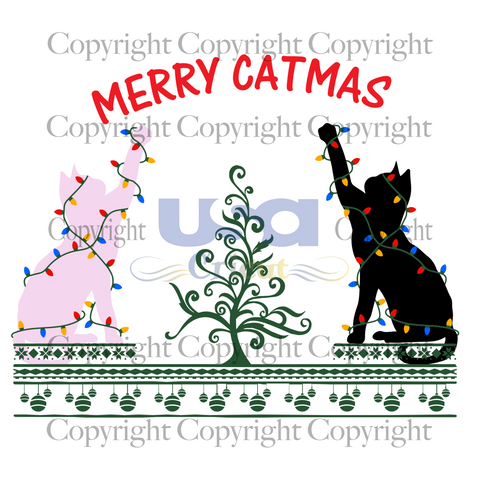 Merry Catmas, Christmas Svg, Merry Christmas Svg, Catmas Svg, Christmas Cats Svg, Lovely Cats, Cats Lover, Cat Gifts Svg, Catmas Shirt, Christmas Light Svg, Christmas Gifts, Merry Christmas, 