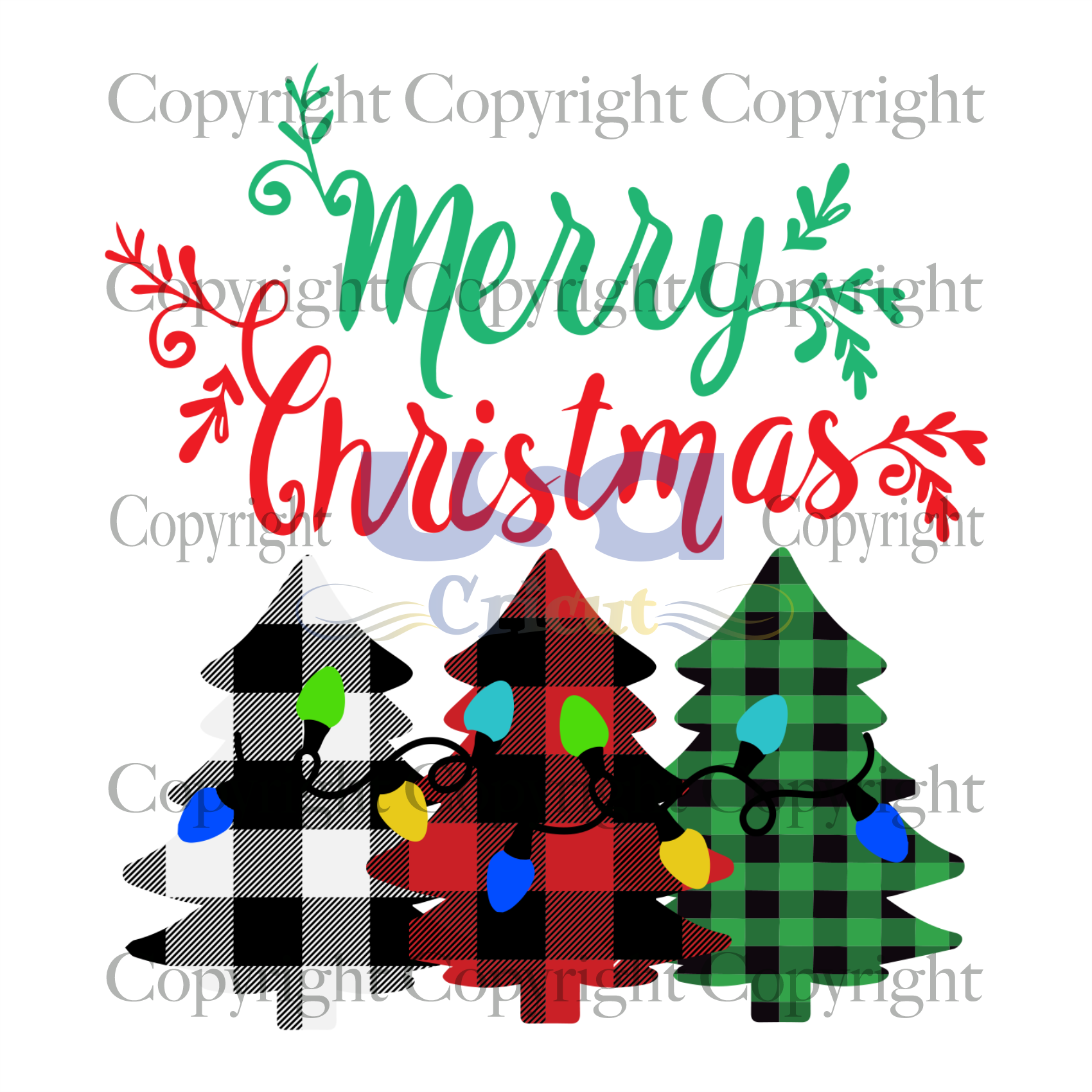 Merry Christmas Three Plaid Trees Svg, Christmas Svg, Merry Christmas, Christmas Trees Svg, Plaid Trees Svg, Christmas Lights Svg, Christmas Gifts, Christmas Decor, Christmas Holiday, Christm