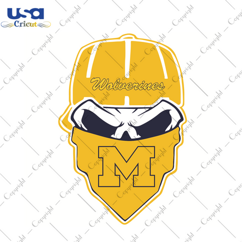 Michigan Wolverines Ninja Face Sport Gift Diy Crafts Svg Files For Cricut, Silhouette Sublimation Files