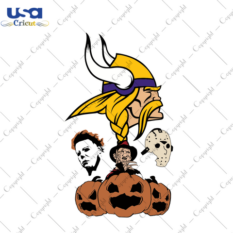 Minnesota Vikings Halloween, Halloween Svg, Sport Svg, Happy Halloween, Halloween Gift, Halloween Shirt, Halloween Icon, Halloween Vector, Pumpkin Svg, Cute Pumpkin, Minnesota Vikings Svg - U