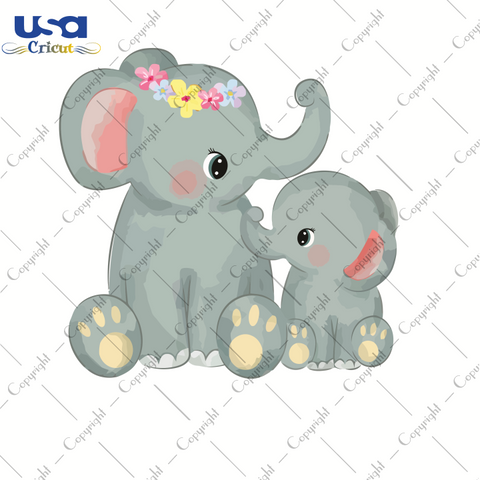 Mom Baby Elephant, Mothers Day Svg, Diy Crafts SVG Files For Cricut, Silhouette Sublimation Files Shirt Design Ideas  Instant Download - USA Cricut