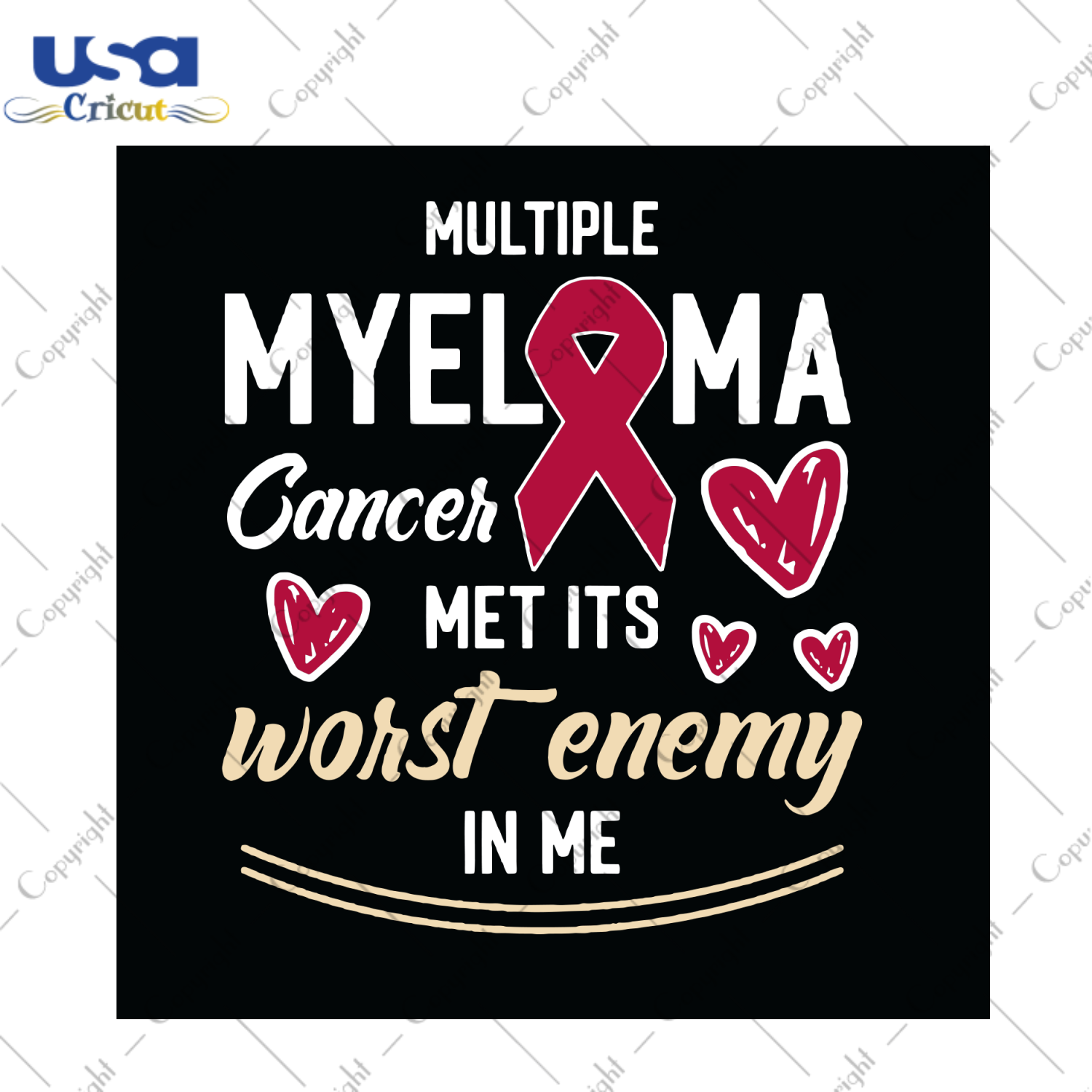 Multiple Myeloma Cancer Met Its Worst Enemy In Me Svg, Awareness Svg, Trending Svg, Multiple Myeloma Svg, Myeloma Cancer Svg, Cancer Svg, Cancer Ribbon Svg, Awareness Svg, Awareness Ribbon Sv