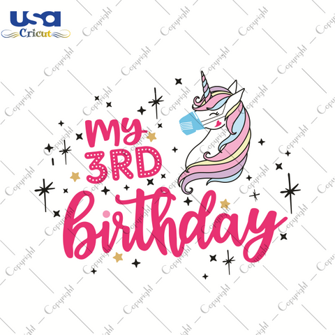 My 3rd Birthday Svg, Happy Birthday Svg, Diy Crafts Svg Files For Cricut instant download file - USA Cricut