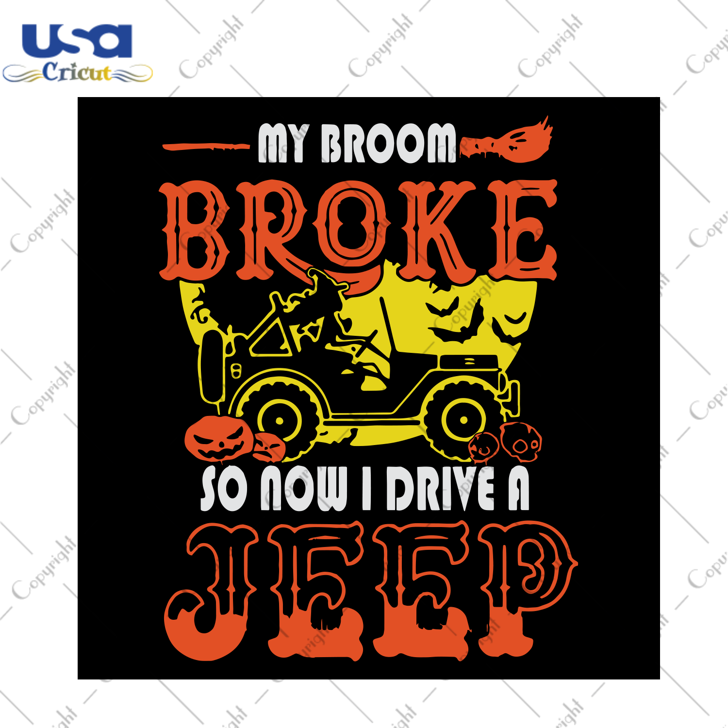 My Broom Broke So Now I Drive A Jeep, Jeep Svg, Jeep Lover, Jeep Shirt, Halloween Svg, Halloween Shirt, Scary Halloween, Halloween Gift, Halloween Party, Svg Cricut, Silhouette Svg Files, Cri