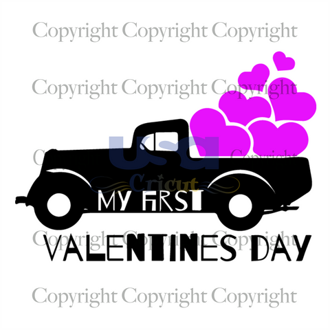 My First Valentines Svg, Valentine Svg, First Valentine Day Svg, Diy Crafts SVG Files For Cricut, Silhouette Sublimation Files Shirt Design Ideas  Instant Download - USA Cricut