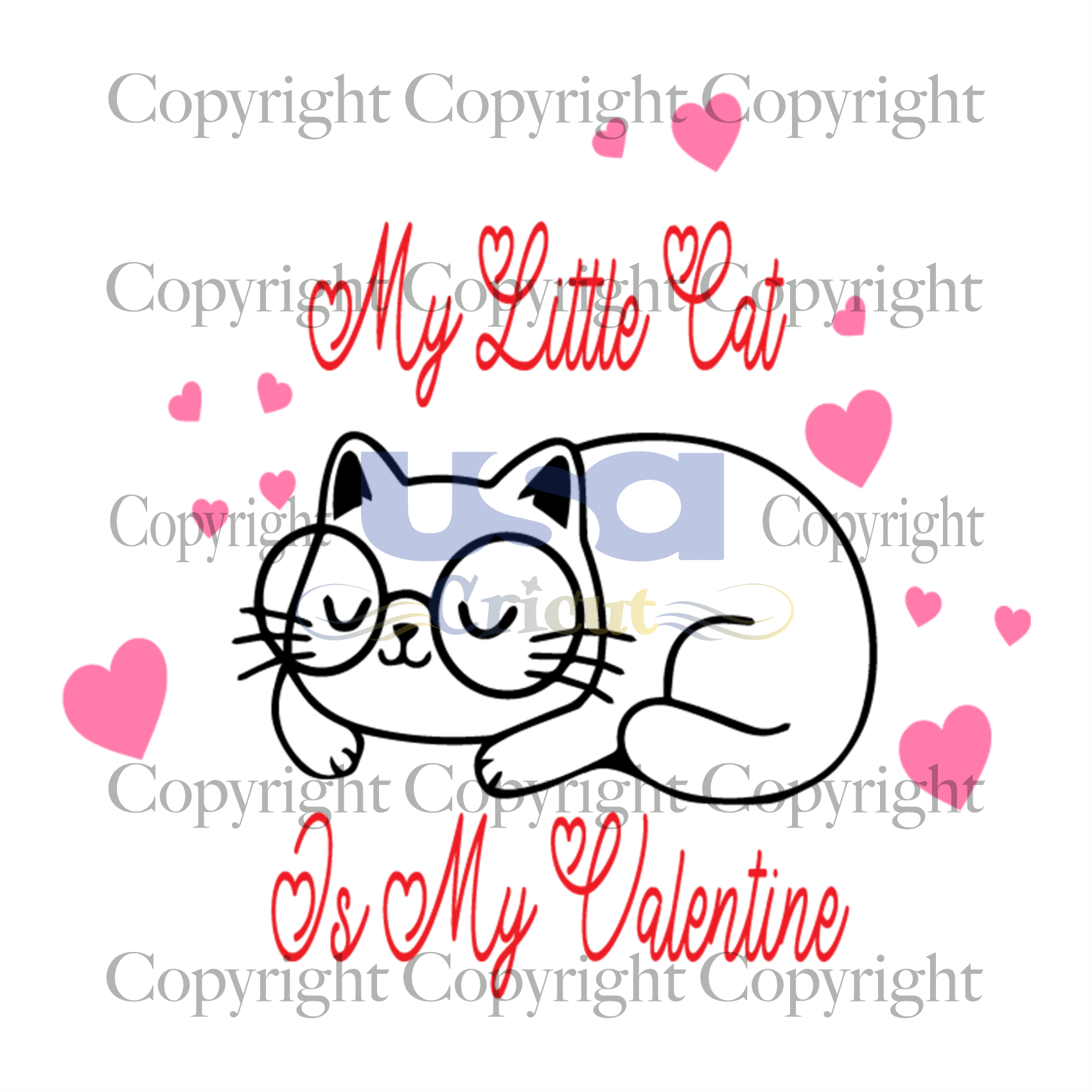 My Little Cat Is My Valentine Svg, Cat Lover, Diy Crafts SVG Files For Cricut, Silhouette Sublimation Files Shirt Design Ideas  Instant Download - USA Cricut