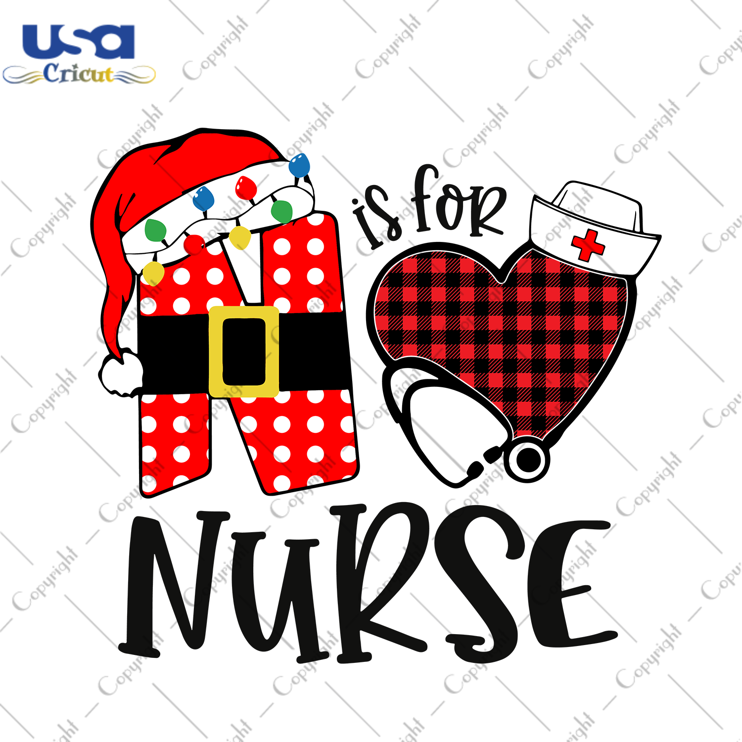 N Is For Nurse Svg, Christmas Svg, Xmas Svg, Christmas Gift, Merry Christmas, Nurse Svg, Nursing Svg, Healthcare Svg, Gifts For Nurse, Christmas Gifts For Nurse, Nurse Christmas, Nursemas Svg