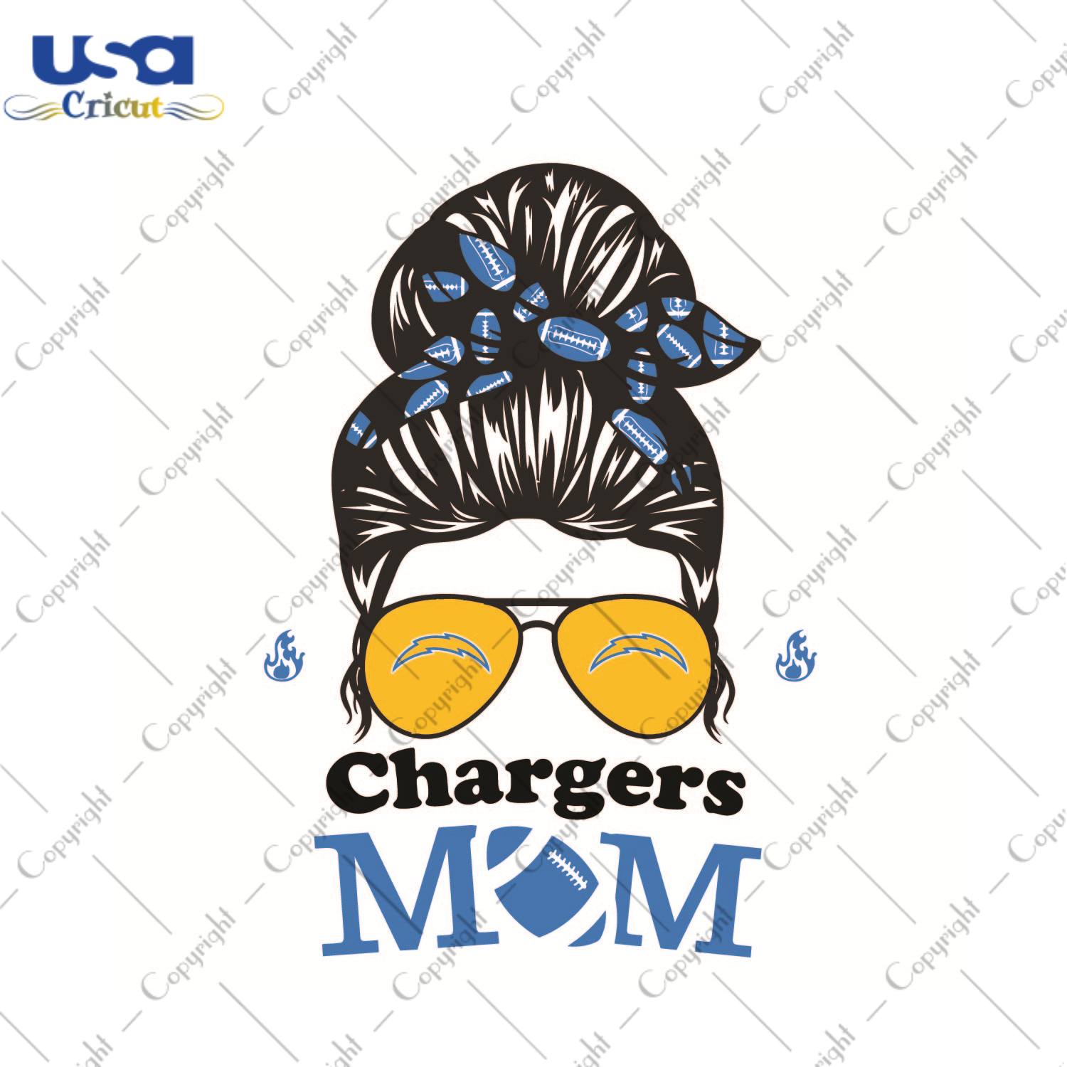 Gift For Mom, NFL Gift For Chargers Mom Diy Crafts Svg Files For Cricut, Silhouette Sublimation Files - USA Cricut