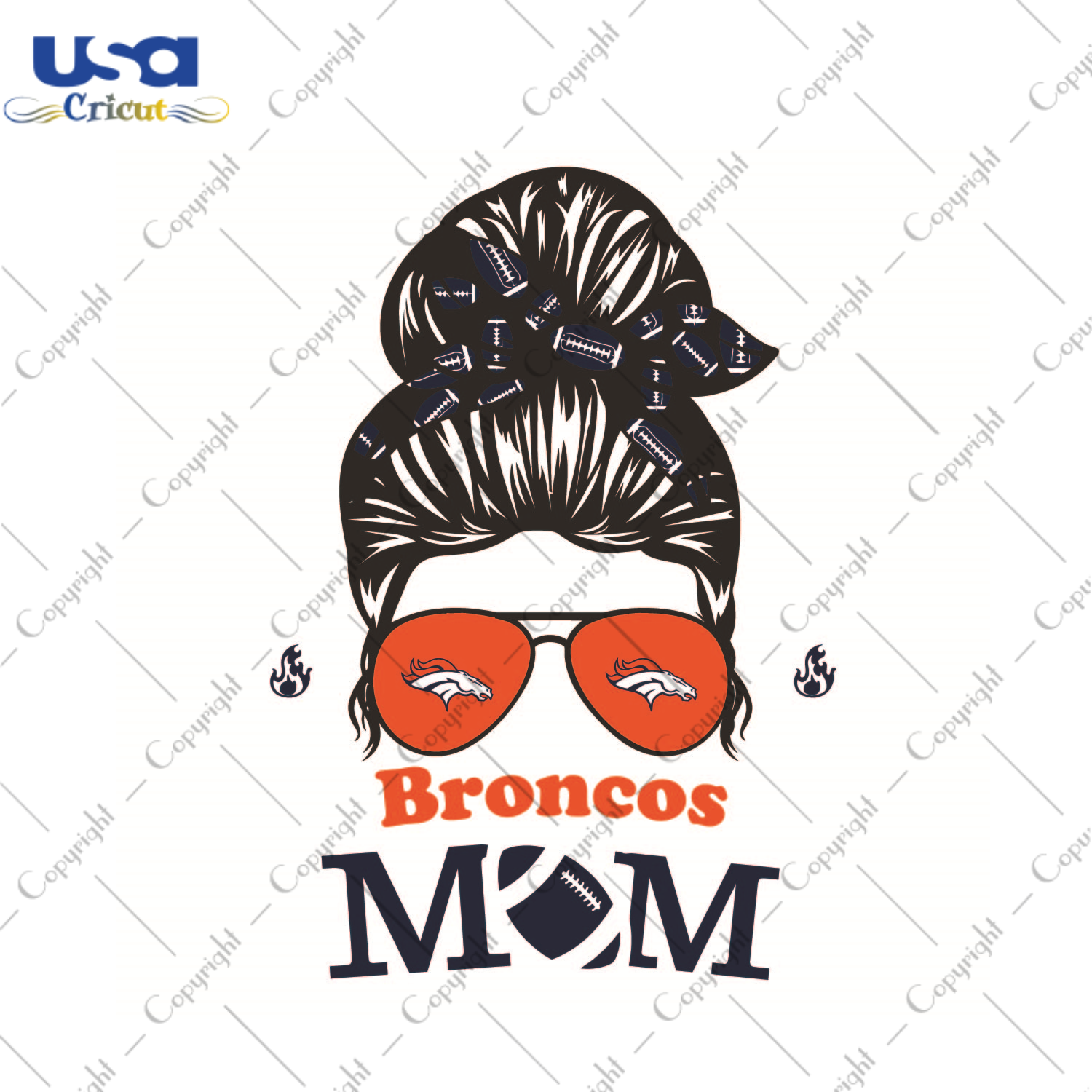 Gift For Mom, NFL Gift For Broncos Mom Diy Crafts Svg Files For Cricut, Silhouette Sublimation Files - USA Cricut