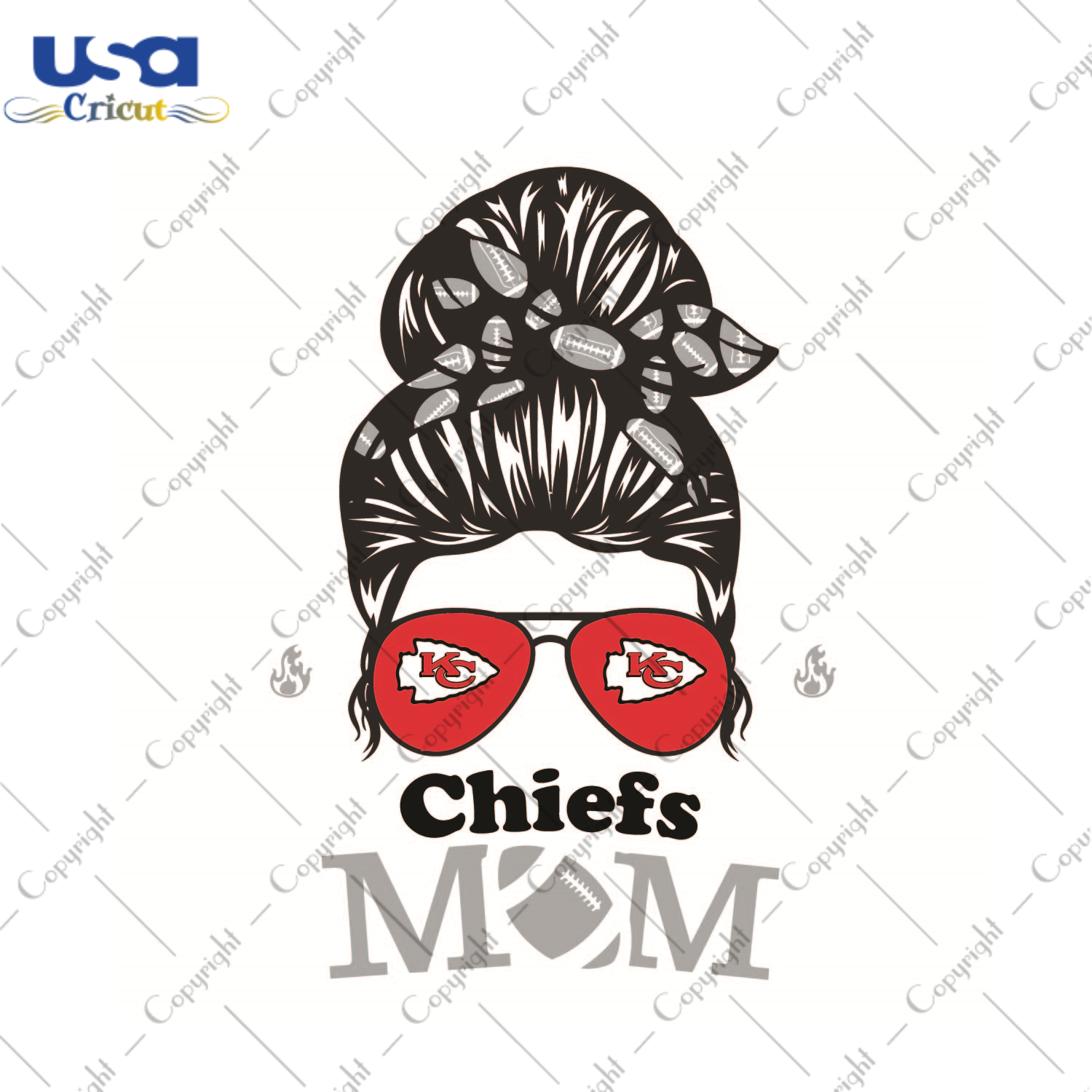 Gift For Mom, NFL Gift For Chiefs Mom Diy Crafts Svg Files For Cricut, Silhouette Sublimation Files - USA Cricut