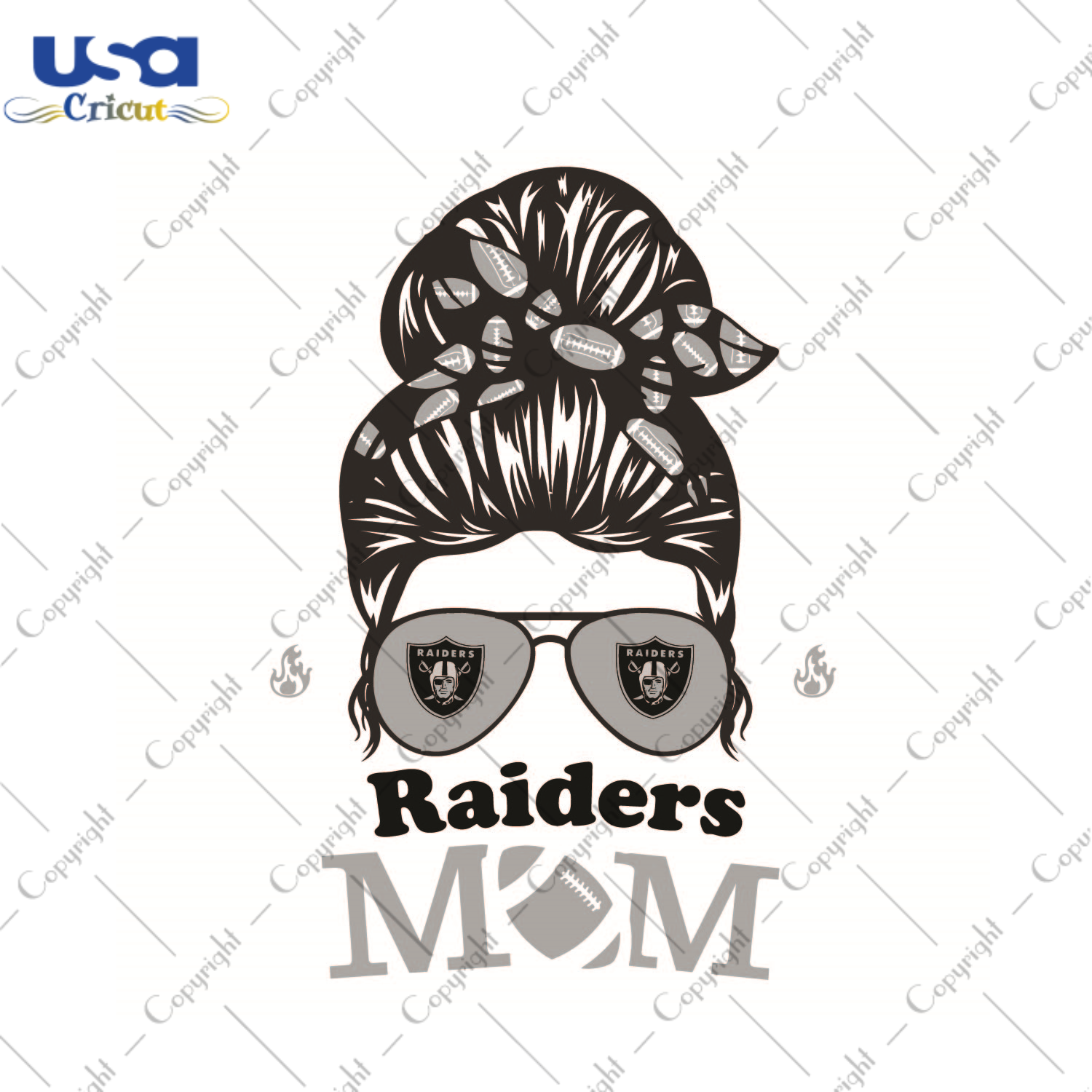 Gift For Mom, NFL Gift For Raiders Mom Diy Crafts Svg Files For Cricut, Silhouette Sublimation Files - USA Cricut