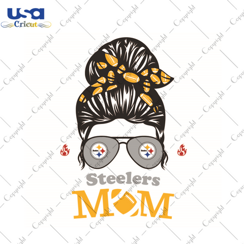 Gift For Mom, NFL Gift For Steelers Mom Diy Crafts Svg Files For Cricut, Silhouette Sublimation Files - USA Cricut