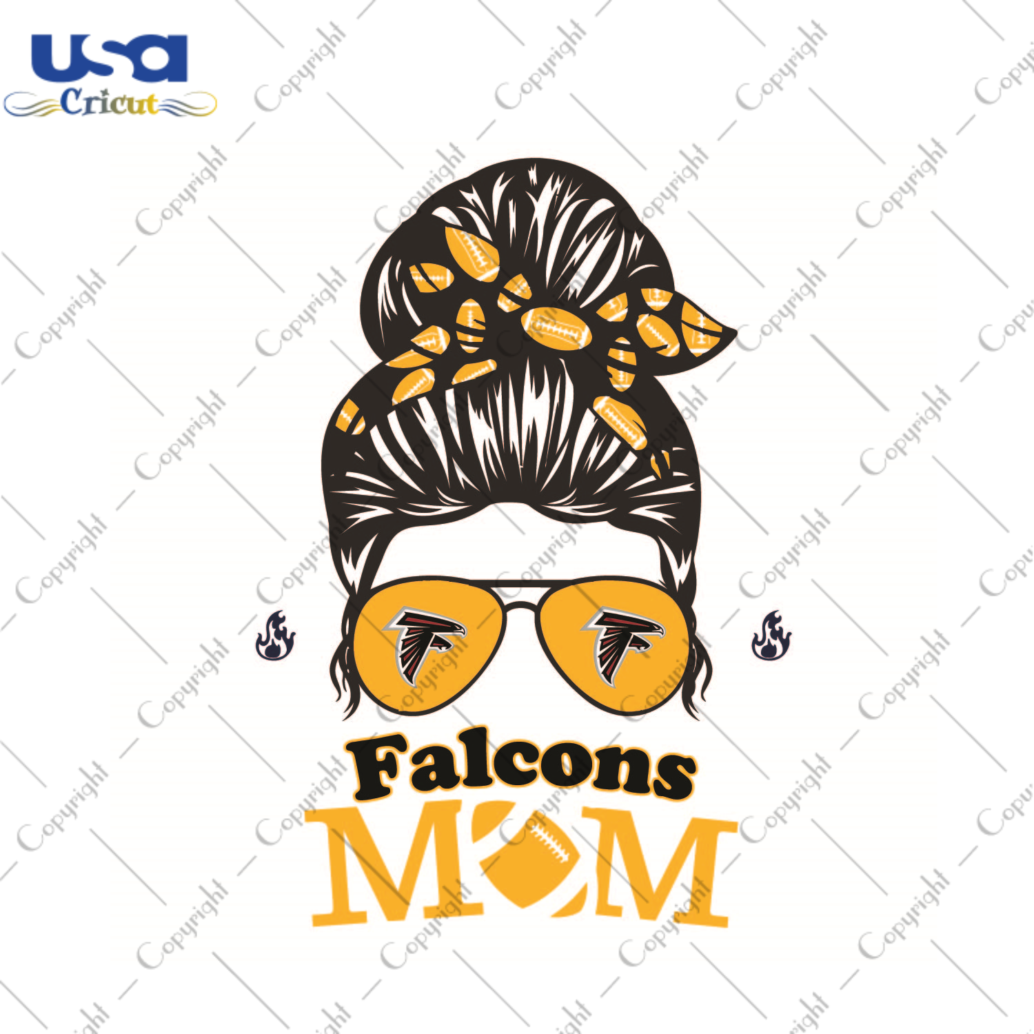 Gift For Mom, NFL Gift For Falcons Mom Diy Crafts Svg Files For Cricut, Silhouette Sublimation Files - USA Cricut