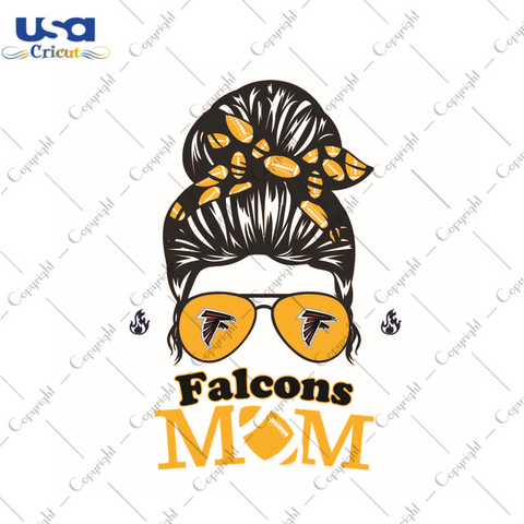 Gift For Mom, NFL Gift For Falcons Mom Diy Crafts Svg Files For Cricut, Silhouette Sublimation Files - USA Cricut