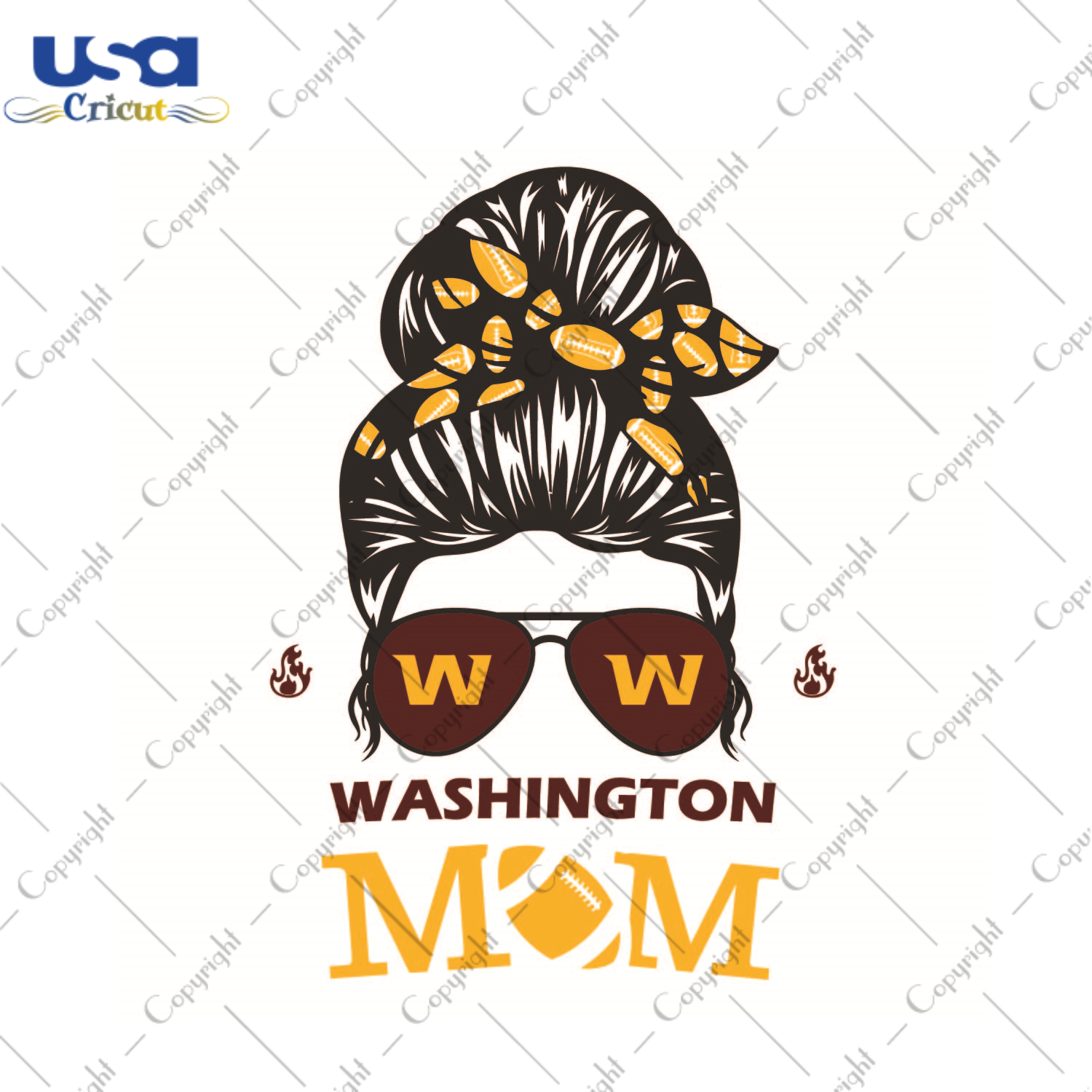 Gift For Mom, NFL Gift For Washington Mom Diy Crafts Svg Files For Cricut, Silhouette Sublimation Files - USA Cricut