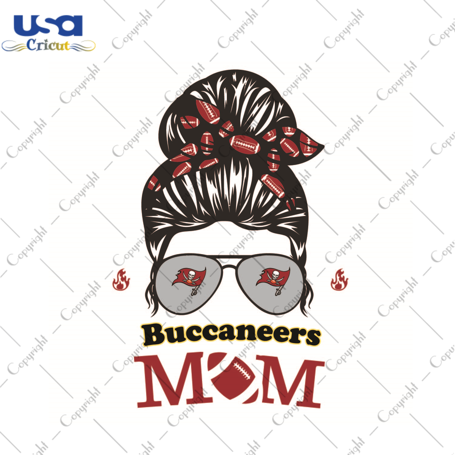 Mom Gift, NFL Gift For Buccaneers Mom Diy Crafts Svg Files For Cricut, Silhouette Sublimation Files - USA Cricut