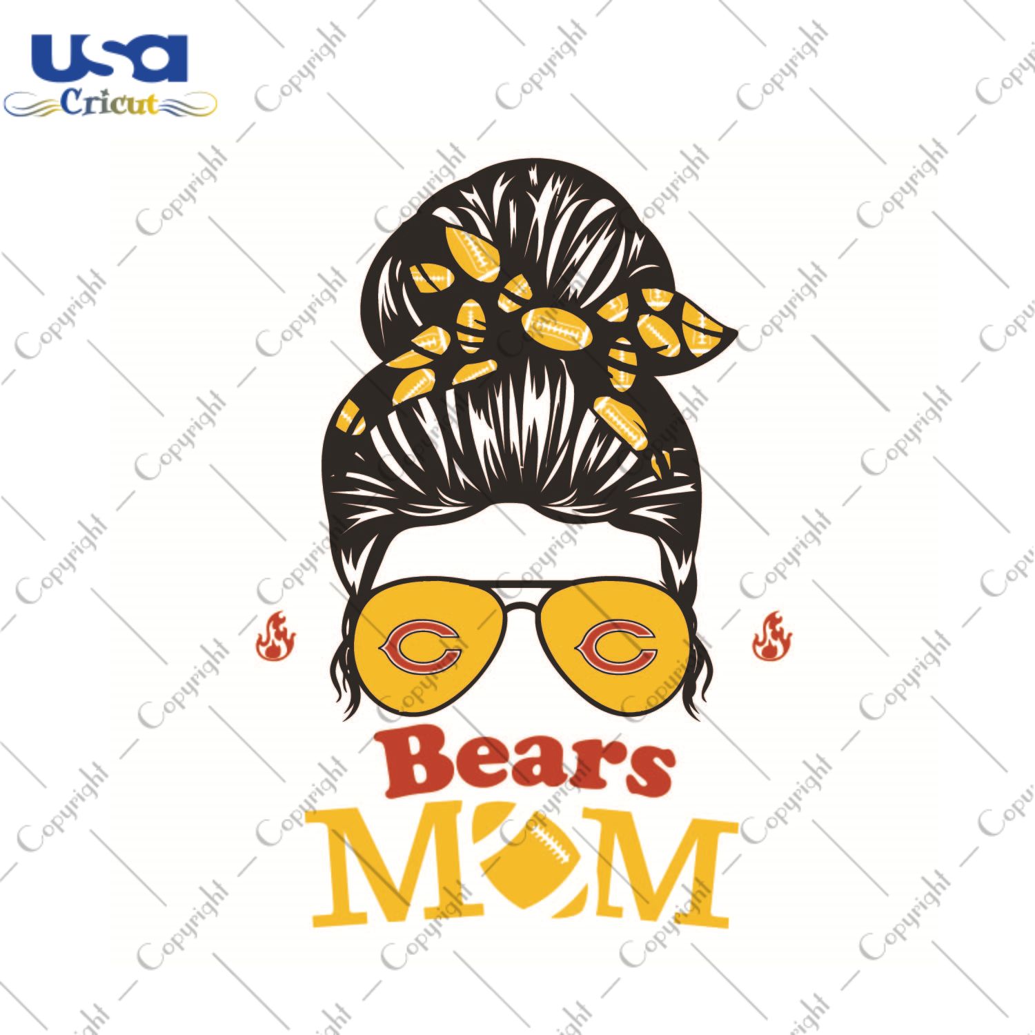 Gift For Mom, NFL Gift For Bears Mom Diy Crafts Svg Files For Cricut, Silhouette Sublimation Files - USA Cricut