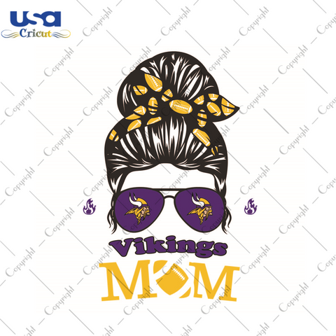 Gift For Mom, NFL Gift For Vikings Mom Diy Crafts Svg Files For Cricut, Silhouette Sublimation Files - USA Cricut