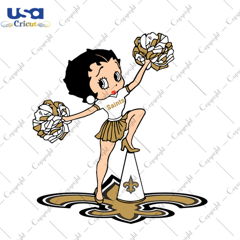 NFL Saints Cheerleading Betty Diy Crafts Svg Files For Cricut, Silhouette Sublimation Files - USA Cricut