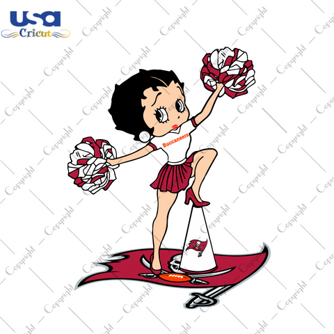 NFL Buccaneers Cheerleading Betty Diy Crafts Svg Files For Cricut, Silhouette Sublimation Files - USA Cricut