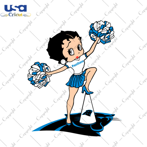 NFL Panthers Cheerleading Betty Diy Crafts Svg Files For Cricut, Silhouette Sublimation Files - USA Cricut