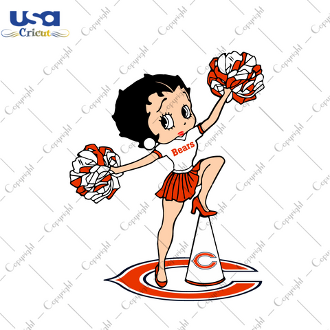 NFL Bears Cheerleading Betty Diy Crafts Svg Files For Cricut, Silhouette Sublimation Files - USA Cricut