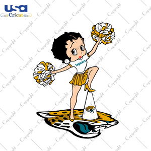 NFL Jaguars Cheerleading Betty Diy Crafts Svg Files For Cricut, Silhouette Sublimation Files - USA Cricut