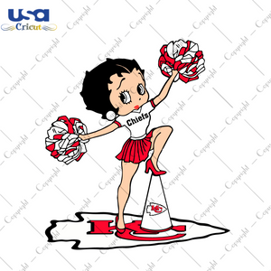 NFL Chiefs Cheerleading Betty Diy Crafts Svg Files For Cricut, Silhouette Sublimation Files - USA Cricut