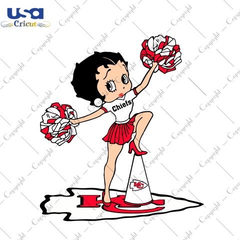 NFL Chiefs Cheerleading Betty Diy Crafts Svg Files For Cricut, Silhouette Sublimation Files - USA Cricut