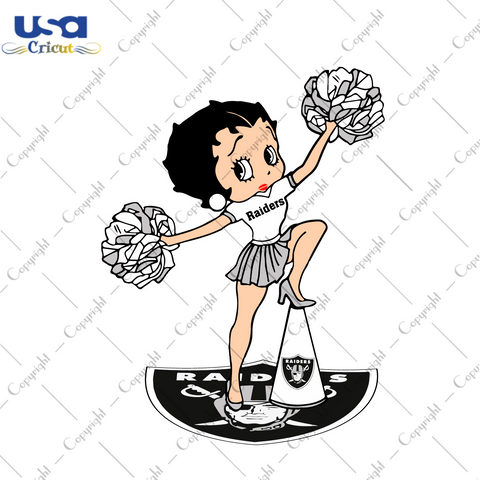 NFL Raiders Cheerleading Betty Diy Crafts Svg Files For Cricut, Silhouette Sublimation Files - USA Cricut