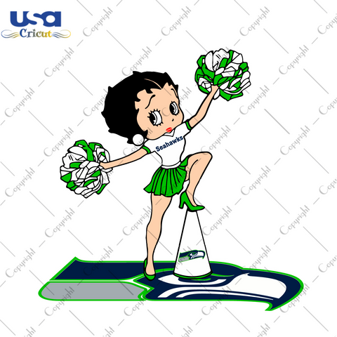 NFL Seahawks Cheerleading Betty Diy Crafts Svg Files For Cricut, Silhouette Sublimation Files - USA Cricut