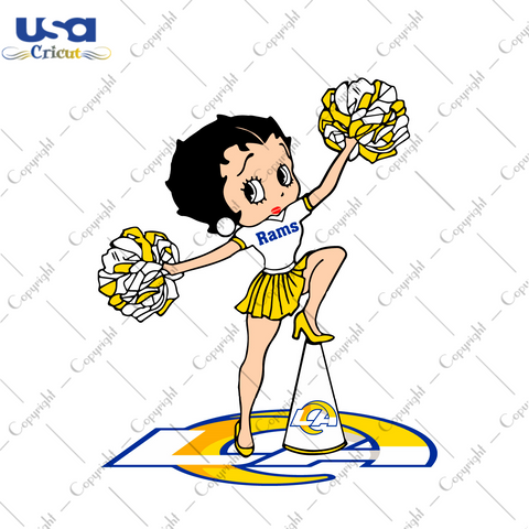 NFL Rams Cheerleading Betty Diy Crafts Svg Files For Cricut, Silhouette Sublimation Files - USA Cricut