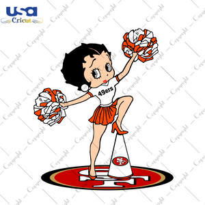 NFL 49ers Cheerleading Betty Diy Crafts Svg Files For Cricut, Silhouette Sublimation Files - USA Cricut