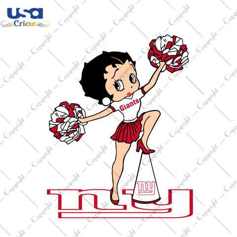 NFL Giants Cheerleading Betty Diy Crafts Svg Files For Cricut, Silhouette Sublimation Files - USA Cricut