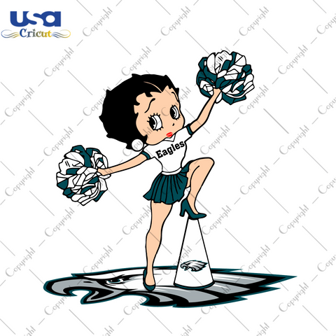 NFL Eagles Cheerleading Betty Diy Crafts Svg Files For Cricut, Silhouette Sublimation Files - USA Cricut