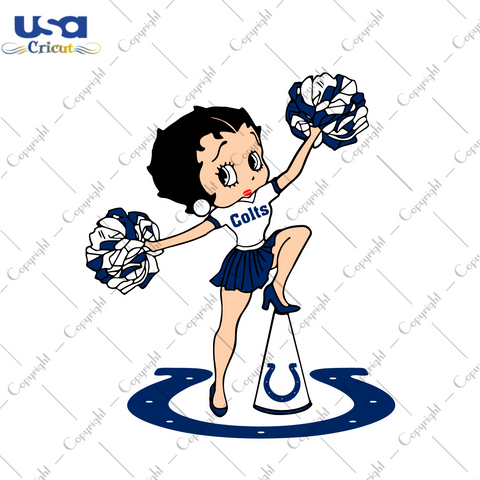 NFL Colts Cheerleading Betty Diy Crafts Svg Files For Cricut, Silhouette Sublimation Files - USA Cricut