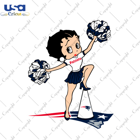 NFL Patriots Cheerleading Betty Diy Crafts Svg Files For Cricut, Silhouette Sublimation Files - USA Cricut