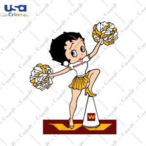 NFL Washington Cheerleading Betty Diy Crafts Svg Files For Cricut, Silhouette Sublimation Files - USA Cricut