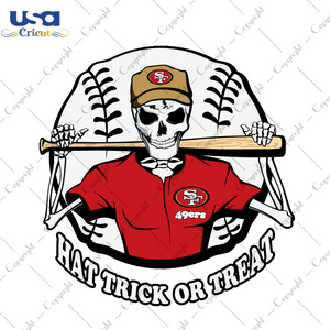 NFL 49ers Halloween Skull Gift Diy Crafts Svg Files For Cricut, Silhouette Sublimation Files - USA Cricut